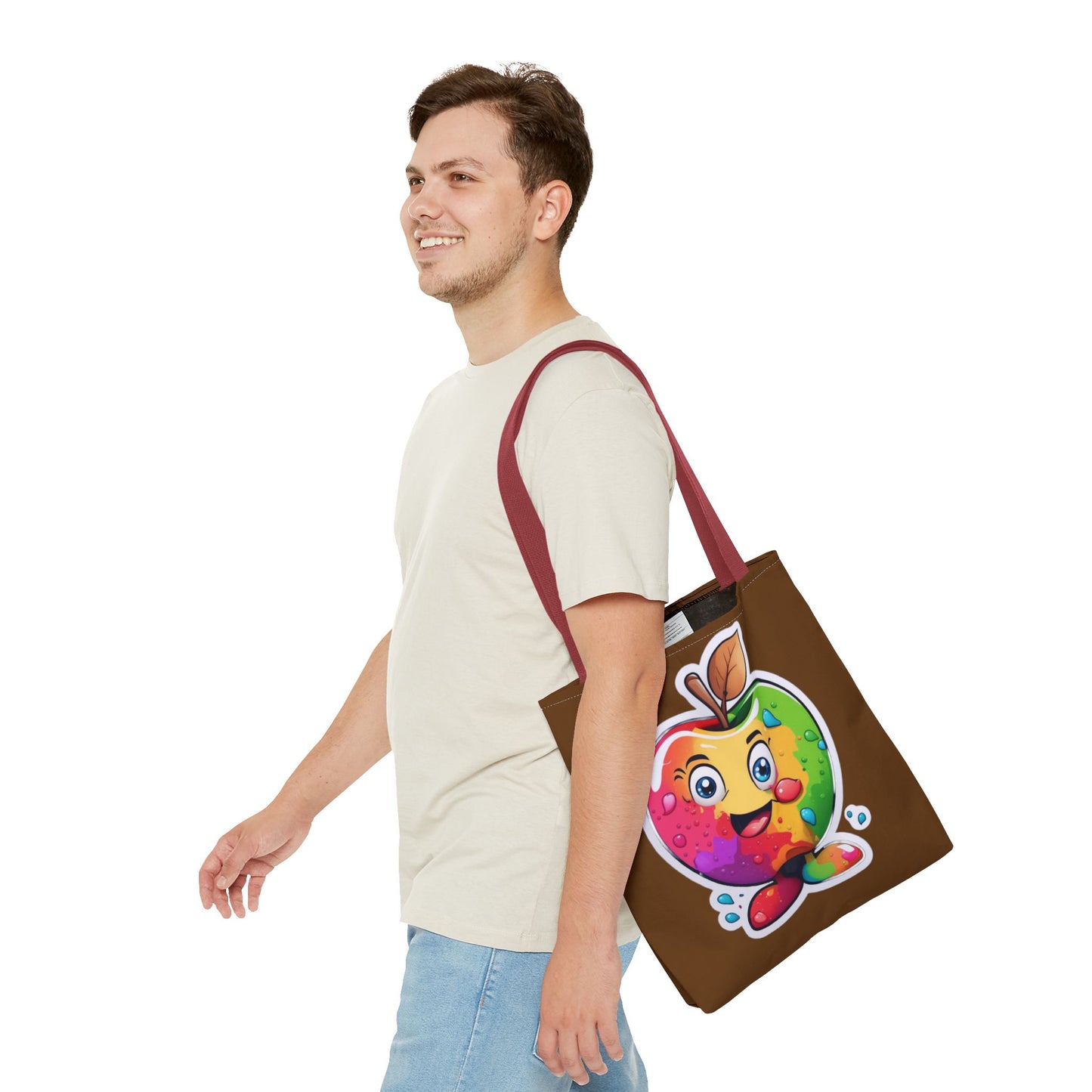 Colorful Apple Tote Bag - Vibrant Grocery Shopping Carryall