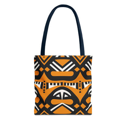 Tribal Tote Bag - Orange and Black Design