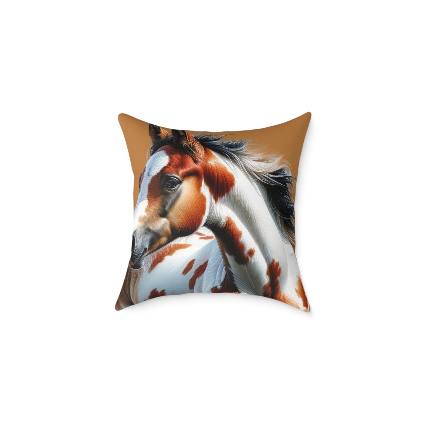 Poly Canvas Pillow - Horse Design