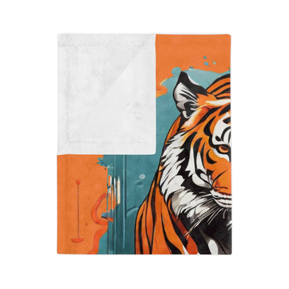 Velveteen Blanket - Tiger Print