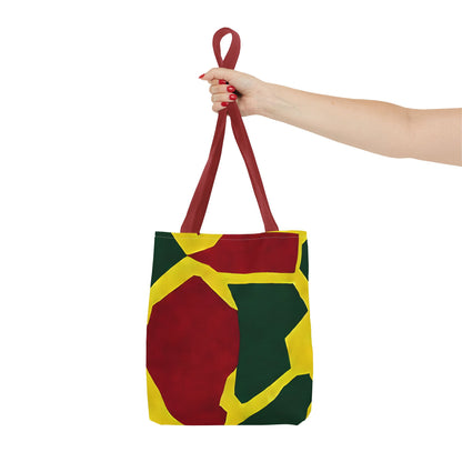 Red Yellow Tote Bag with Print