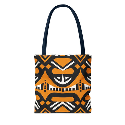 Tribal Tote Bag - Orange and Black Design