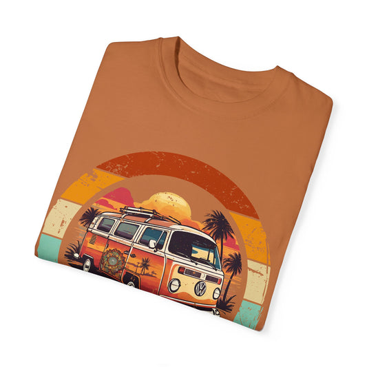 Hippi Camper Van Unisex Garment-Dyed T-shirt