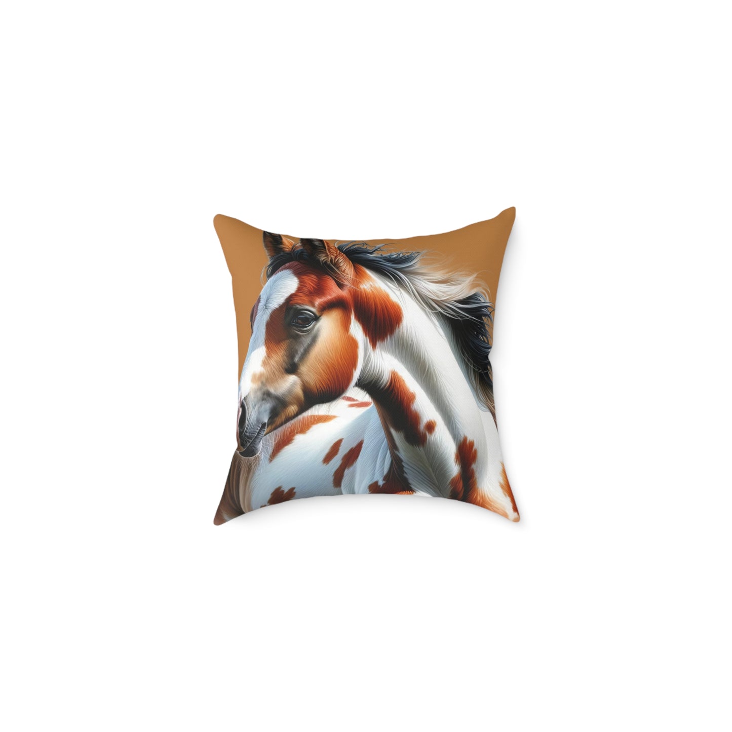 Poly Canvas Pillow - Horse Design