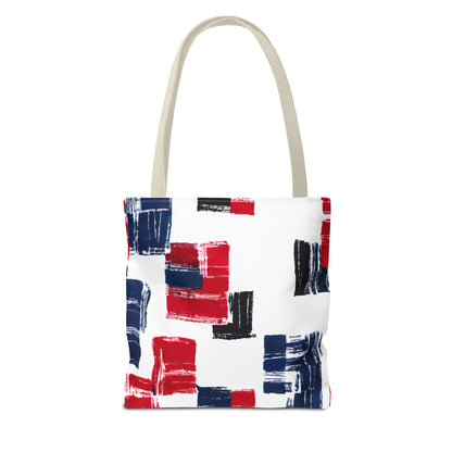 Red and Blue Tote Bag