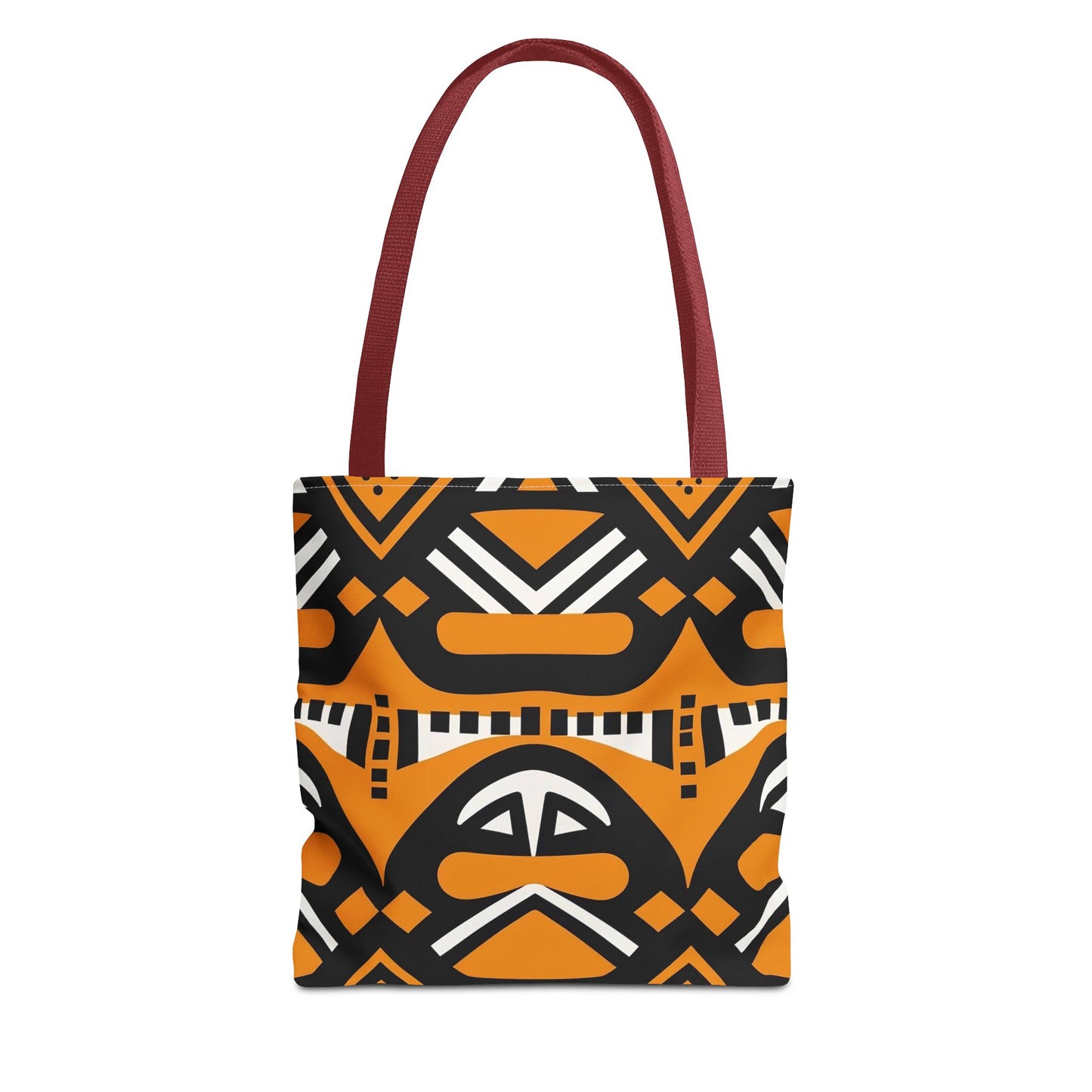 Tribal Tote Bag - Orange and Black Design