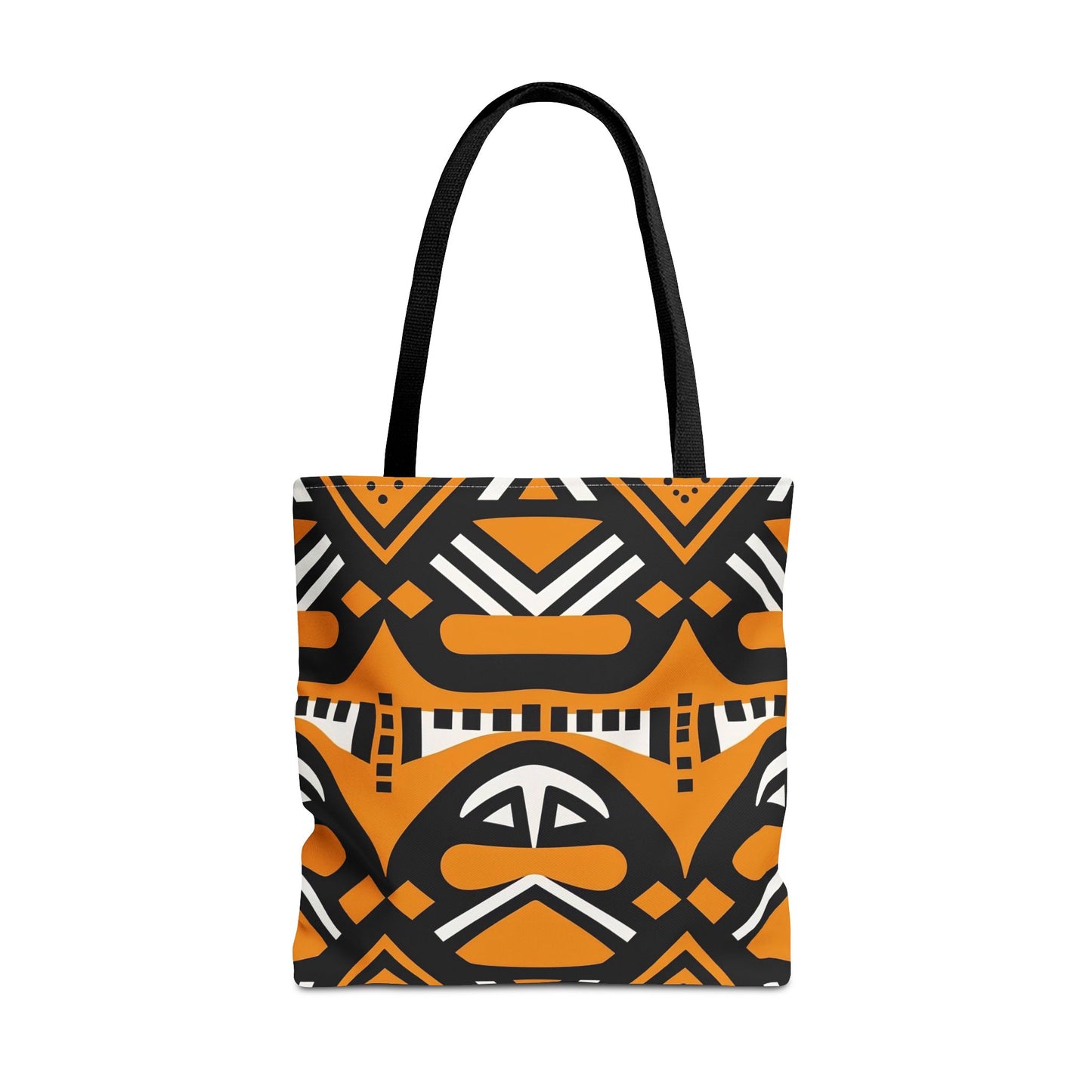 Tribal Tote Bag - Orange and Black Design