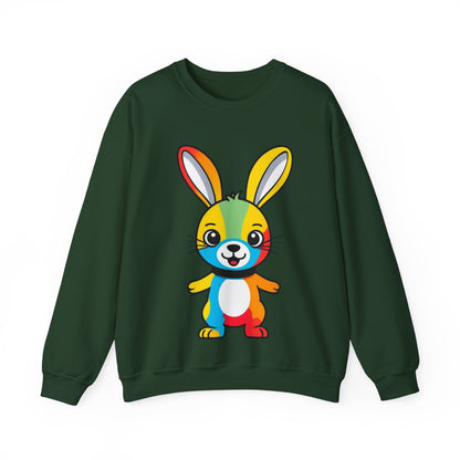 Multicoloured Bunny Unisex Heavy Blend™ Crewneck Sweatshirt