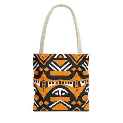 Tote Bag - Tribal Black & Orange Print