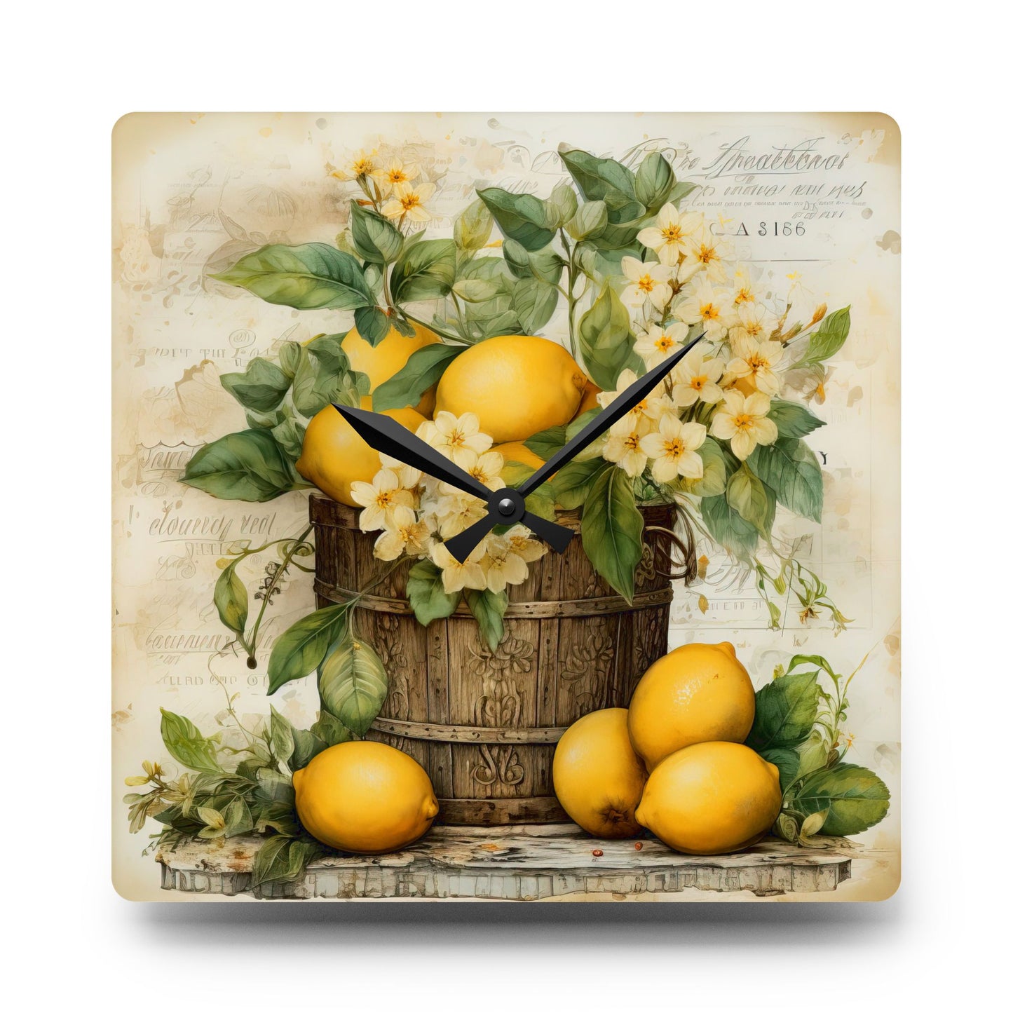 Lemon Display Acrylic Wall Clock