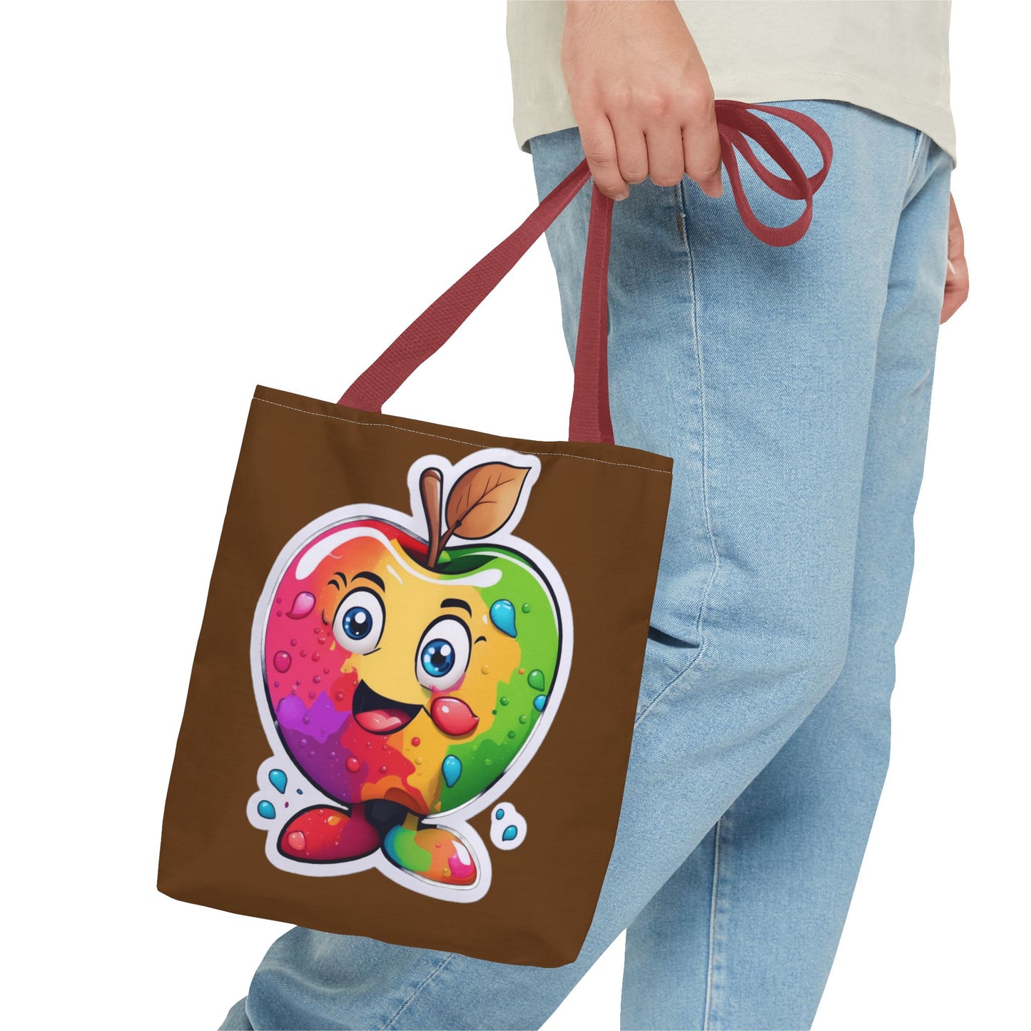 Colorful Apple Tote Bag - Vibrant Grocery Shopping Carryall