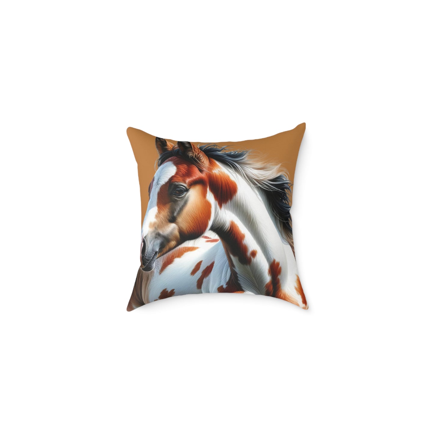 Poly Canvas Pillow - Horse Design