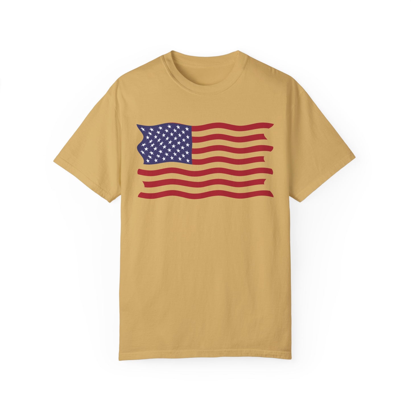 Unisex Garment-Dyed T-shirt USA FLAG