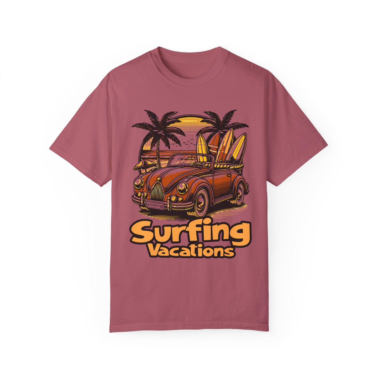 Surfing Unisex Garment-Dyed T-shirt