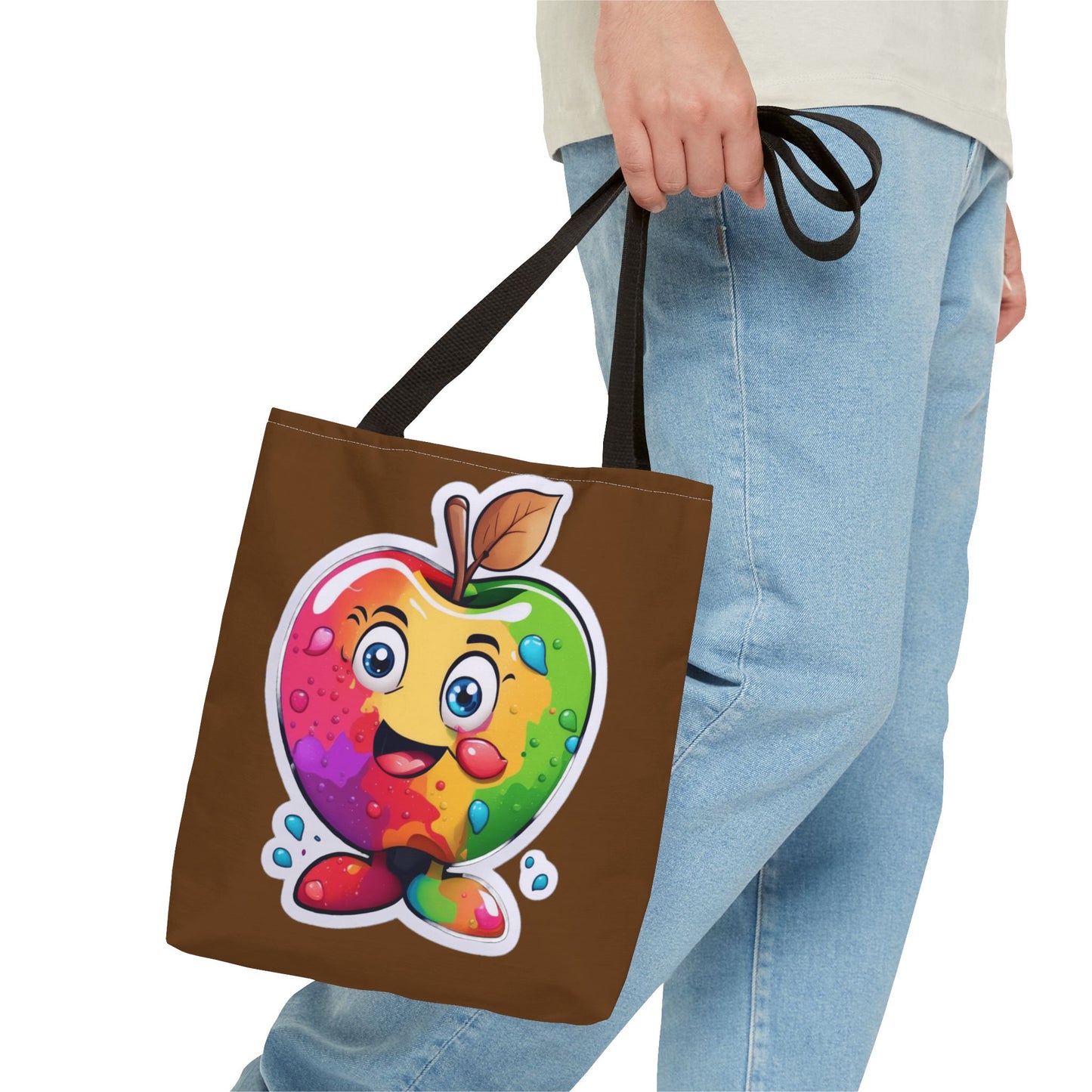 Colorful Apple Tote Bag - Vibrant Grocery Shopping Carryall