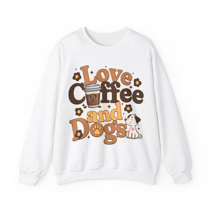 Unisex Heavy Blend™ Crewneck Sweatshirt Love Coffee and Dogs