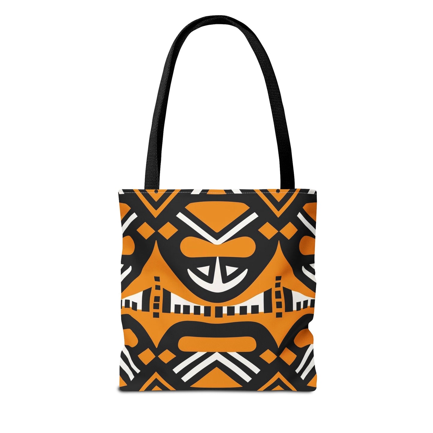 Tribal Tote Bag - Orange and Black Design