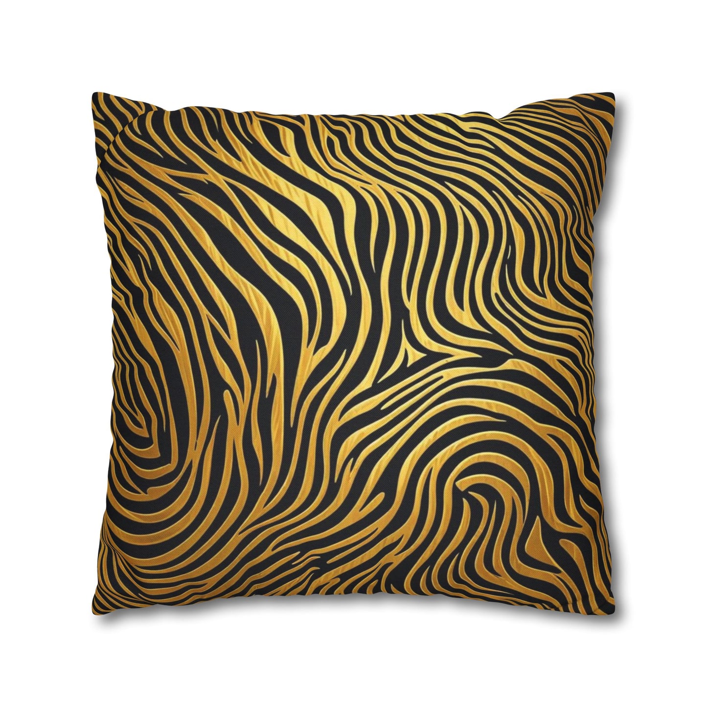 Pillowcase Gold & Black Modern Design