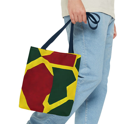 Red Yellow Tote Bag with Print