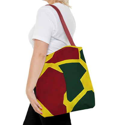 Red Yellow Tote Bag with Print