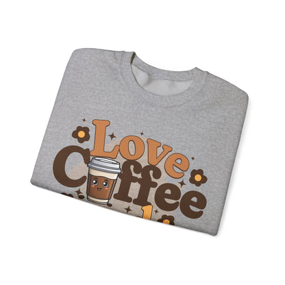 Unisex Heavy Blend™ Crewneck Sweatshirt Love Coffee and Dogs