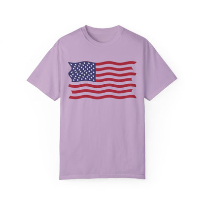 Unisex Garment-Dyed T-shirt USA FLAG