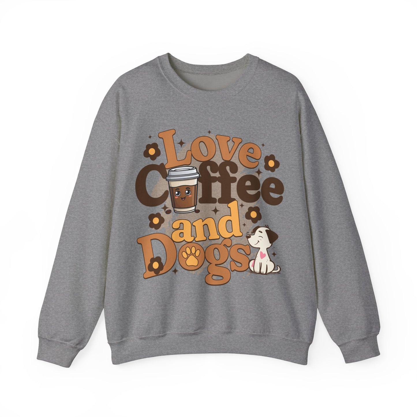 Unisex Heavy Blend™ Crewneck Sweatshirt Love Coffee and Dogs