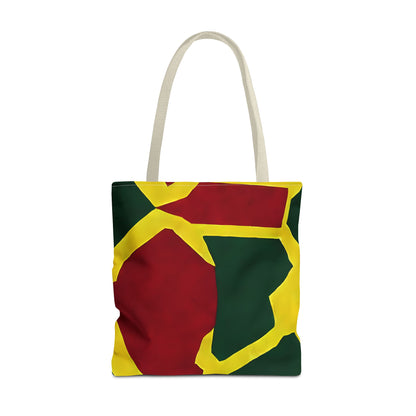 Red Yellow Tote Bag with Print