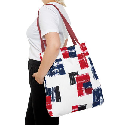 Red and Blue Tote Bag