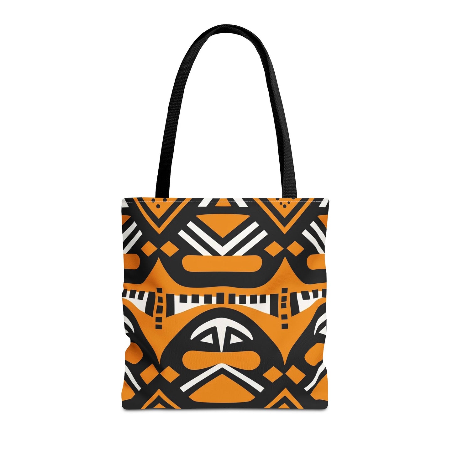 Tribal Tote Bag - Orange and Black Design