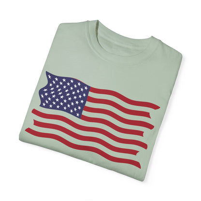 Unisex Garment-Dyed T-shirt USA FLAG