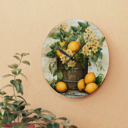 Lemon Display Acrylic Wall Clock