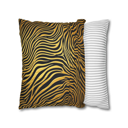 Pillowcase Gold & Black Modern Design