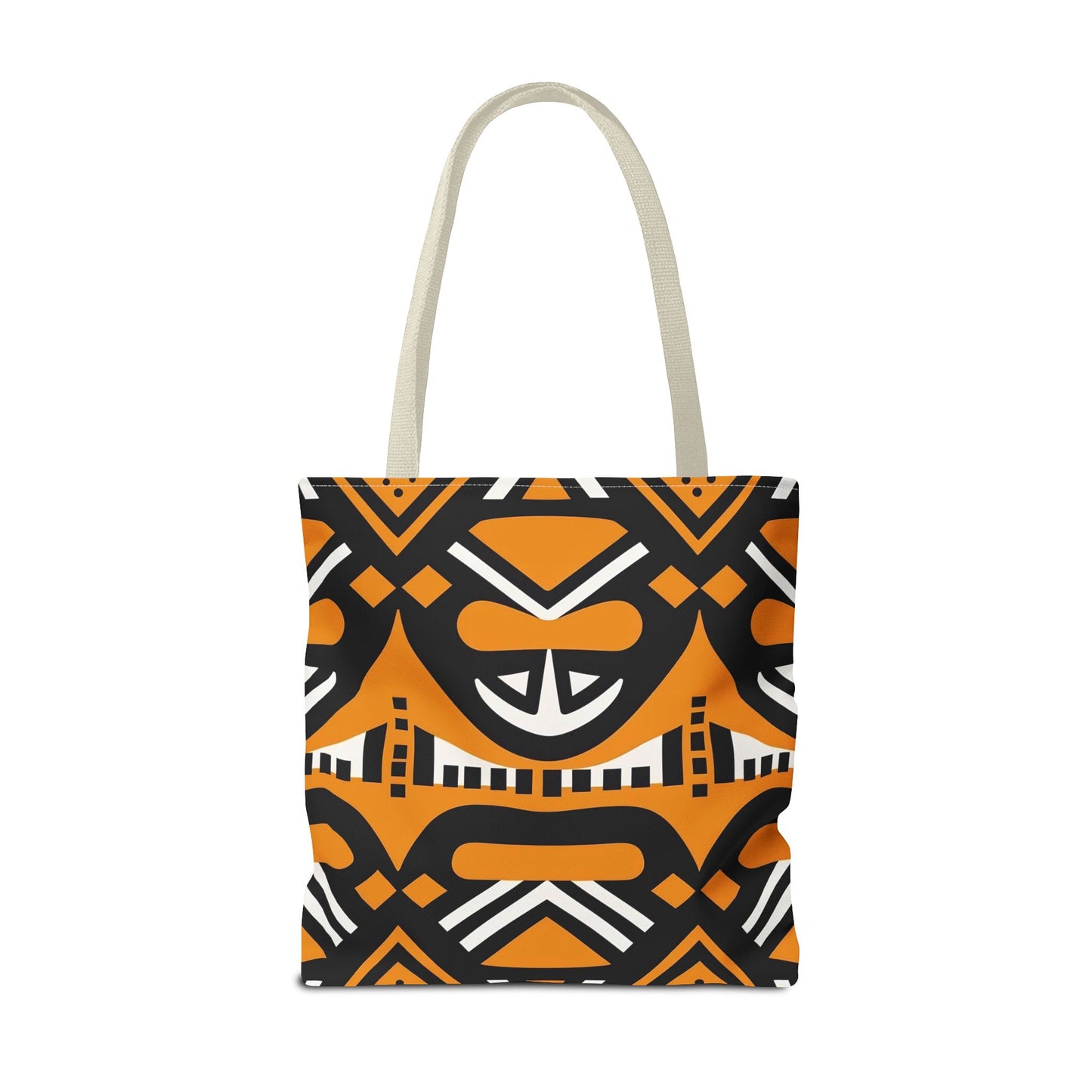 Tribal Tote Bag - Orange and Black Design