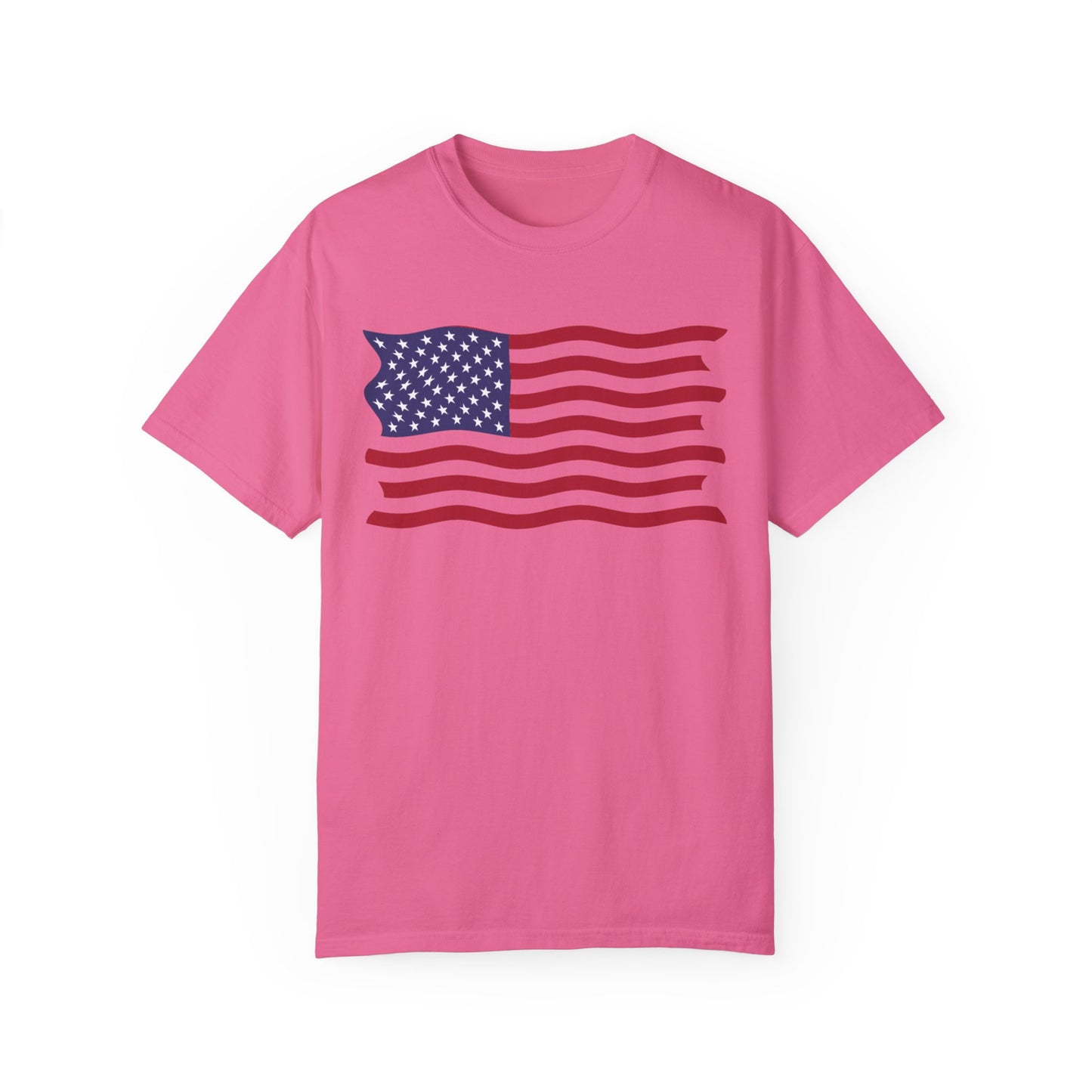 Unisex Garment-Dyed T-shirt USA FLAG