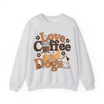 Unisex Heavy Blend™ Crewneck Sweatshirt Love Coffee and Dogs