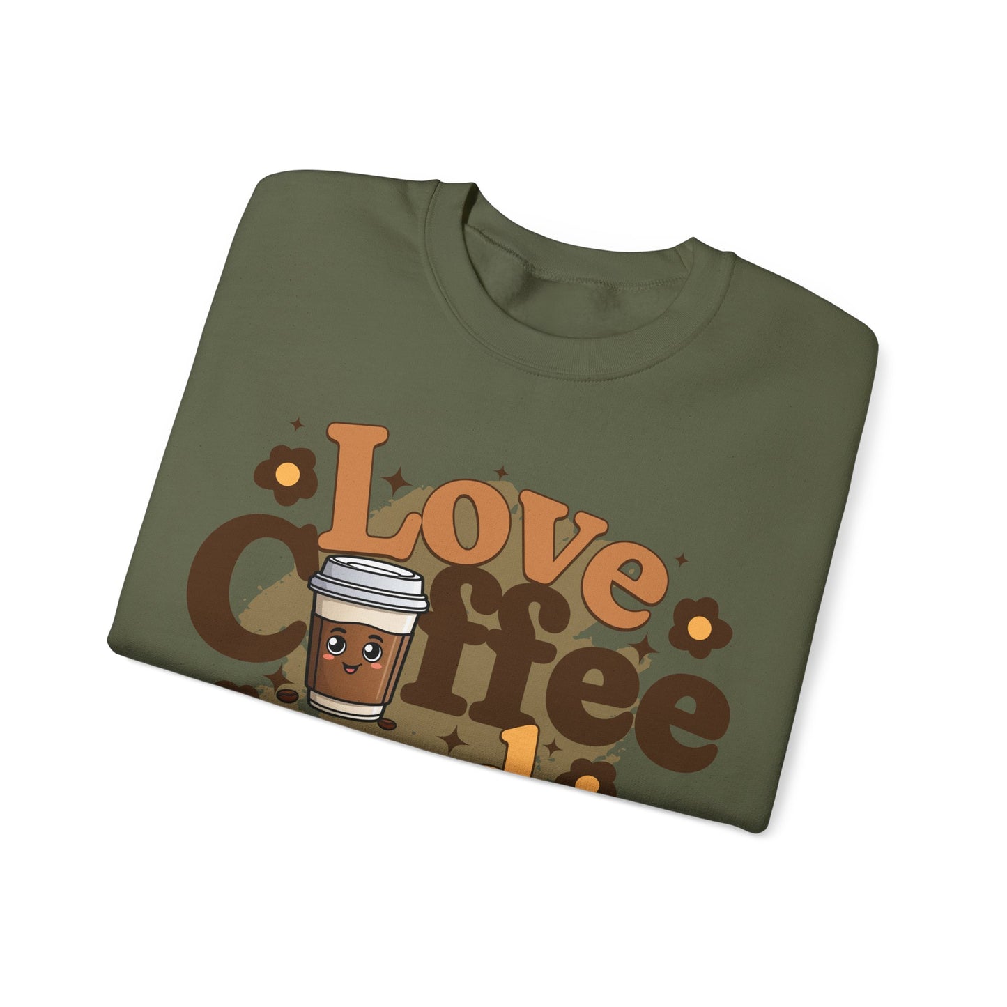 Unisex Heavy Blend™ Crewneck Sweatshirt Love Coffee and Dogs