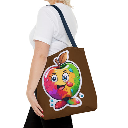 Colorful Apple Tote Bag - Vibrant Grocery Shopping Carryall