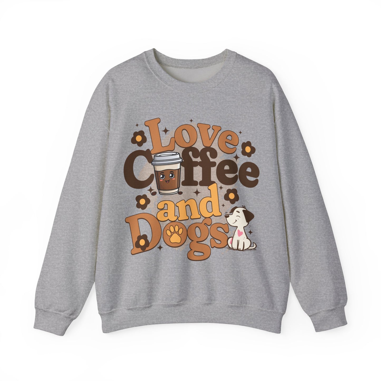 Unisex Heavy Blend™ Crewneck Sweatshirt Love Coffee and Dogs