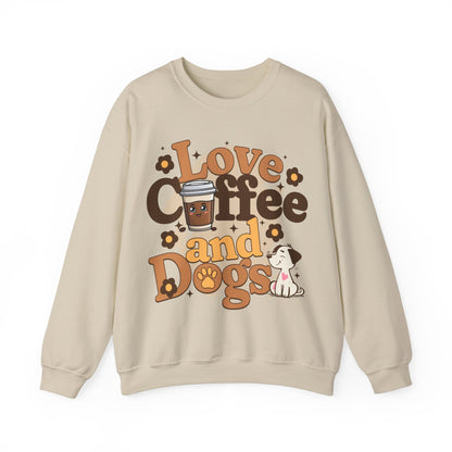 Unisex Heavy Blend™ Crewneck Sweatshirt Love Coffee and Dogs