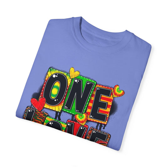 One Love Unisex Garment-Dyed T-shirt