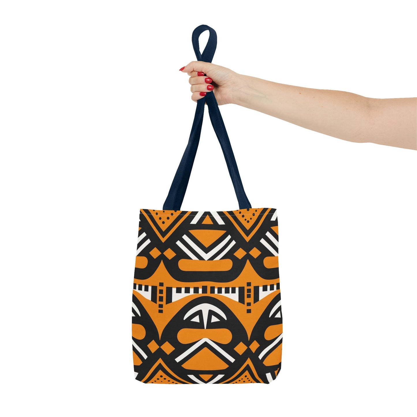 Tote Bag - Tribal Black & Orange Print