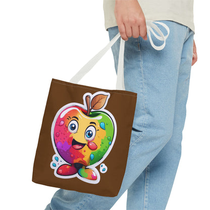 Colorful Apple Tote Bag - Vibrant Grocery Shopping Carryall