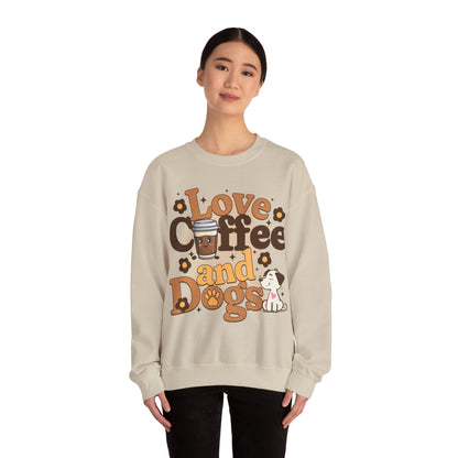 Unisex Heavy Blend™ Crewneck Sweatshirt Love Coffee and Dogs