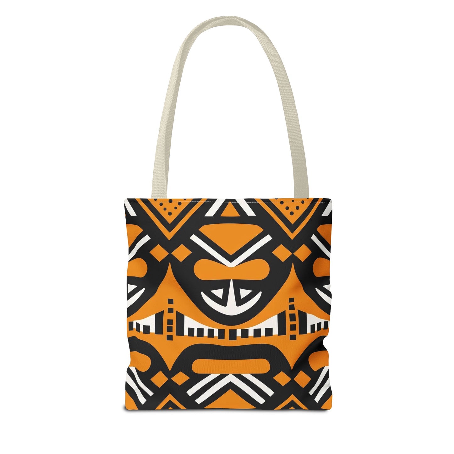 Tote Bag - Tribal Black & Orange Print