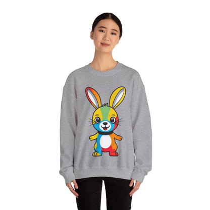 Multicoloured Bunny Unisex Heavy Blend™ Crewneck Sweatshirt