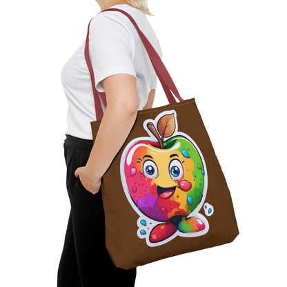 Colorful Apple Tote Bag - Vibrant Grocery Shopping Carryall