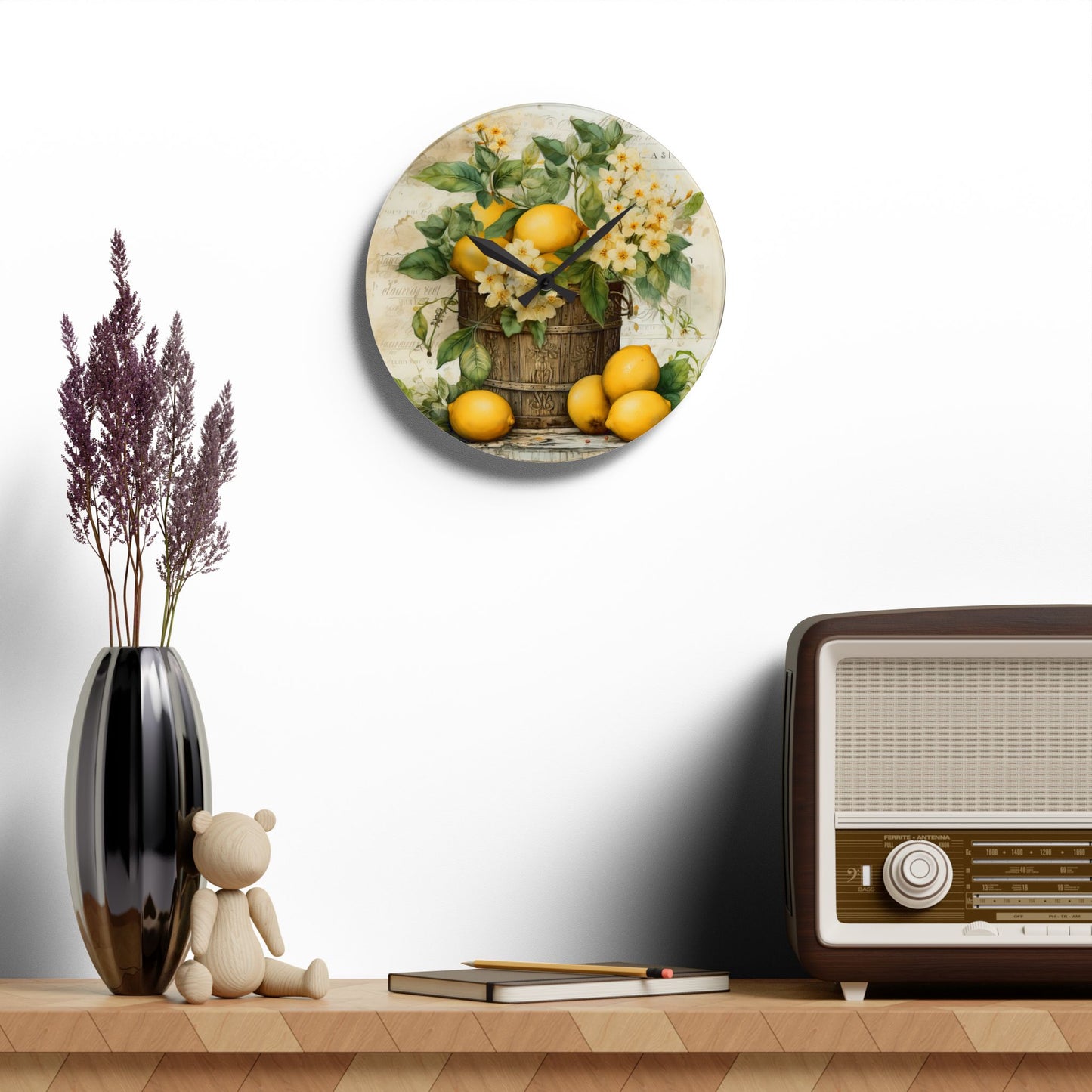 Lemon Display Acrylic Wall Clock