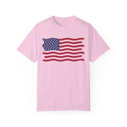 Unisex Garment-Dyed T-shirt USA FLAG