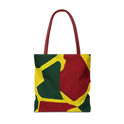 Red Yellow Tote Bag with Print